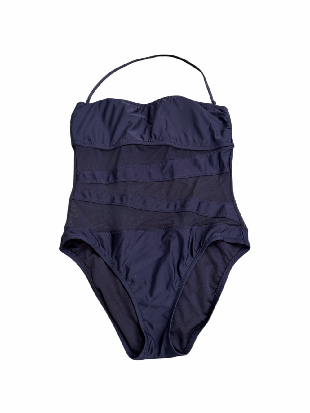Mossimo Supply Co. Black One-Piece with Sheer Mesh Panels